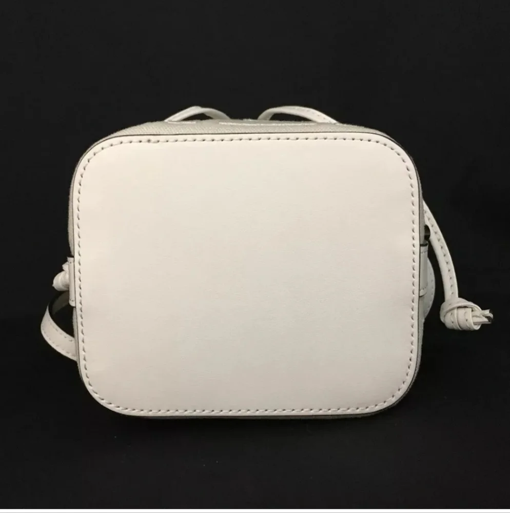 FENDI MON TRESOR Canvas Leather 2WAY Shoulder Bag White - Picture 6 of 10